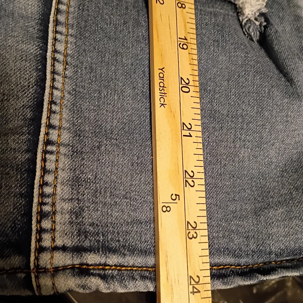Traffic Jean Wear Women's L Patch‎ Work Denim Pencil Skirt Festival Casual - Picture 7 of 8